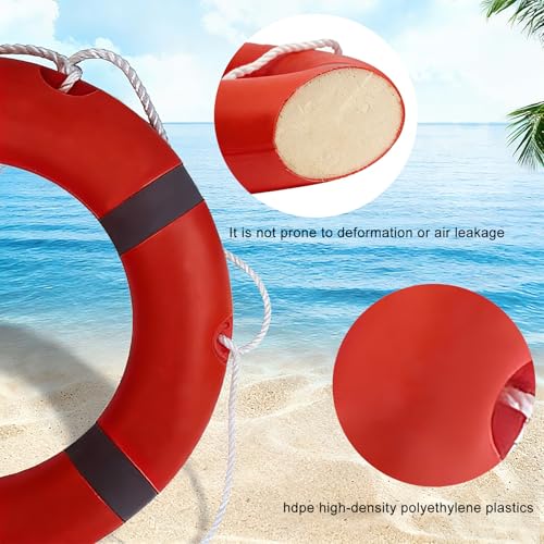 Sekeline 22 Inch Life Buoy Throw Ring Set with 30M Floating Rope & Reflective Tape
