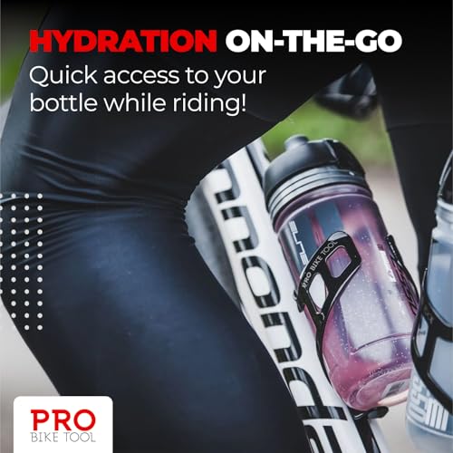 Aluminum Bike Water Bottle Cage - Black for Road & MTB Bikes