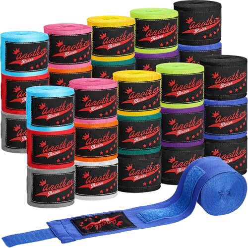 Multicolor Boxing Hand Wraps 15 Pairs, 180 Inches Support & Protection