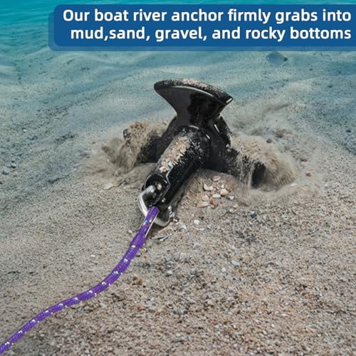20lb Boat River Anchor Kit for Up to 24ft Boats | Marine Mushroom Anchor with Rope & Accessories