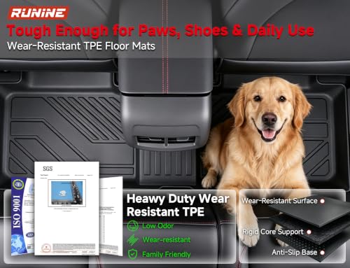 Runine Custom Fit Floor Mats & Cargo Cover Set for Toyota Camry 2018-2025