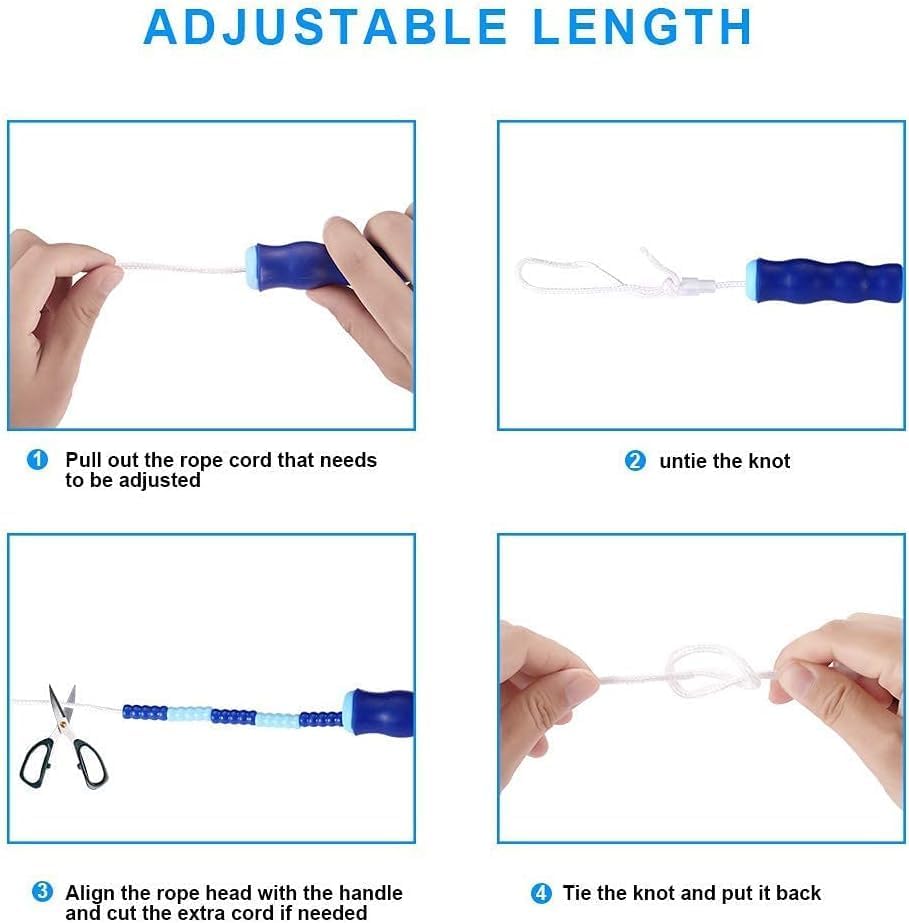 Zocy Jump Rope - Tangle-Free Fitness Skipping Rope with Soft Beaded Segments | Adjustable for All Ages