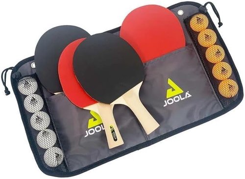 JOOLA Premium Ping Pong Paddles Set of 4 | Advanced Table Tennis Rackets with 10 Training Balls & Case