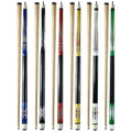 HMQQ 58 Inch Pool Cue Sticks Set of 6 - 20 oz 2-Piece Billiard Cues with Patterned Design