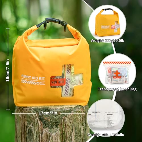 RHINO RESCUE Waterproof Boat First Aid Kit with Dry Bag - Yellow