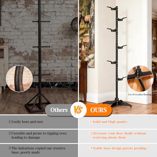 Adjustable Trophy Mount Display Rack for Deer Antlers and Skulls