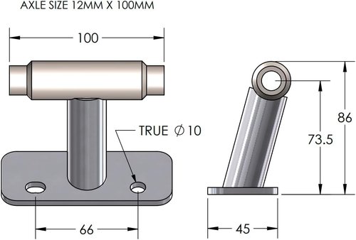 KUAT Dirtbag Bike Storage Rack - Durable Steel Direct Bolt-On Bicycle Hauling Mount for Truck Beds | Black, 12mm x 100mm Thru-Axle