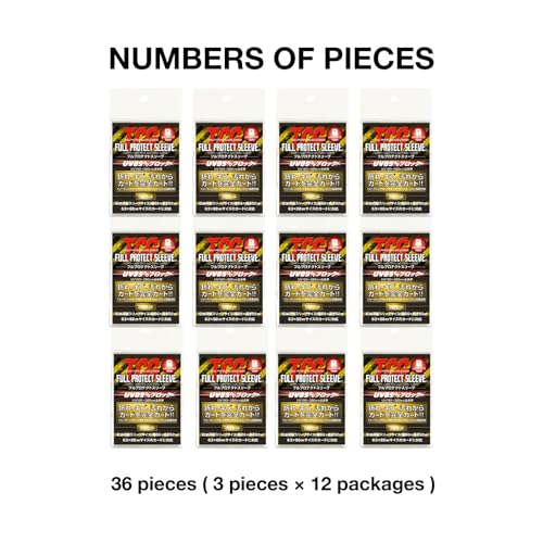 Full Protect Sleeve - Standard Size Clear Card Sleeves for Sports & Collectible Cards, 36 Pieces