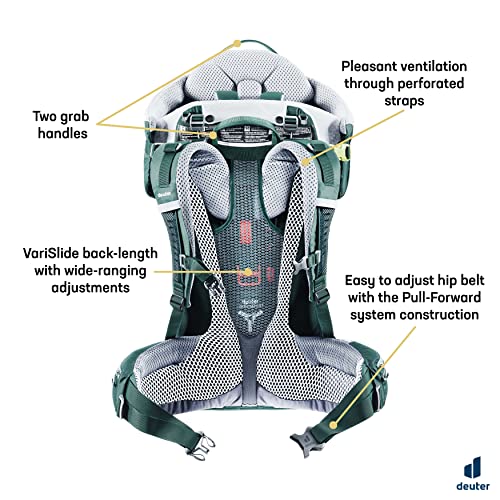 Deuter Kid Comfort Child Carrier Backpack for Hiking & Travel - Forest