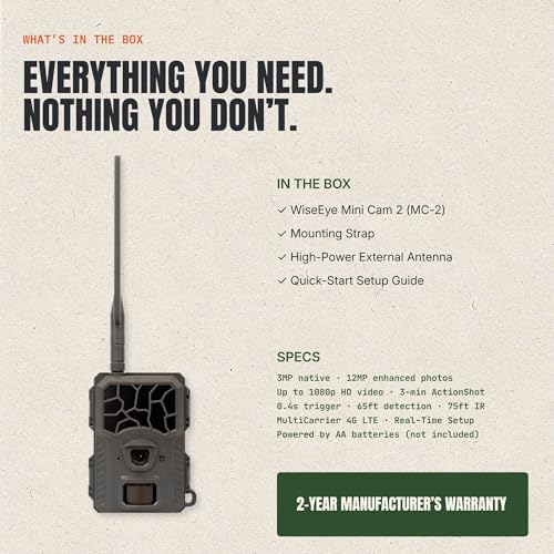 WiseEye Mini Cellular Security Camera with MultiCarrier Connectivity