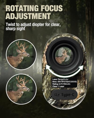 Mossy Oak 1200Y Laser Rangefinder for Hunting & Outdoor Use