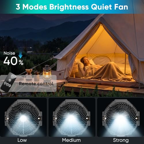 Hasealam Black Portable Misting Fan with Remote, 70H Run Time & 15L Water Tank