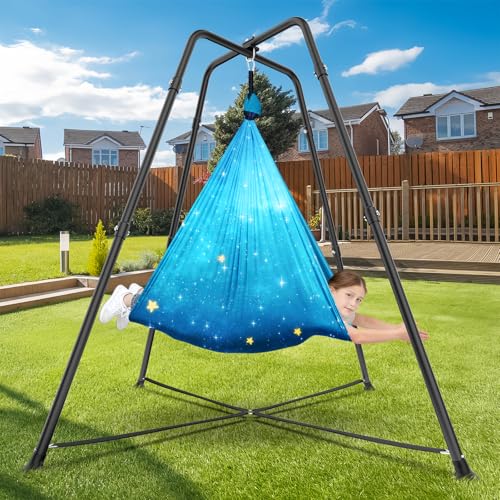G TALECO GEAR Sensory & Pod Swing Set with Heavy-Duty Frame, Supports 330LBS