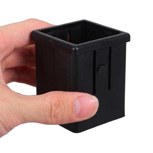 Mipcase 4Pcs Square Tube Inserts for Fitness Equipment: Plastic Hollow Tube Bushing for Exercise Machines Reduce Wobble, Enhancing Stability & Safety (1.89 Inch, Black)