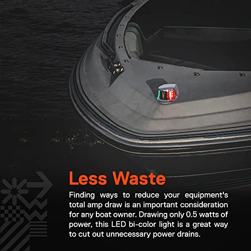 Red Green Bi-Color LED Marine Boat Navigation Light - Waterproof & Approved