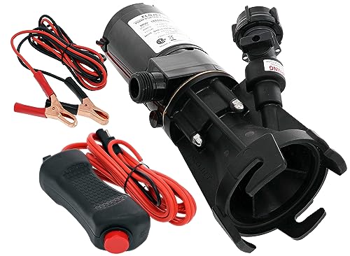 12V RV Waste Pump with Discharge Port - Flojet Macerator 18555-000A Variation