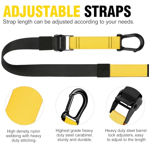 Heavy Duty Resistance Bands Set with Handles & Door Anchor for Full-Body Workout