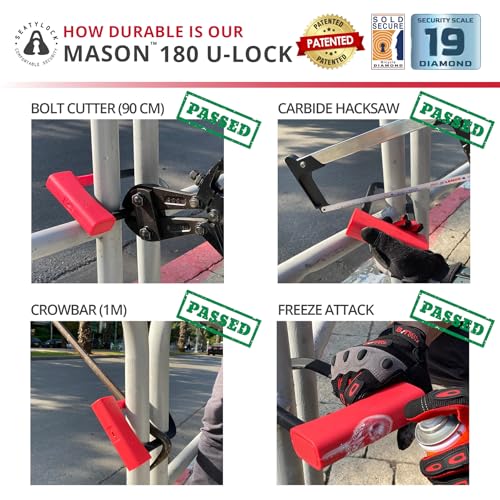 Seatylock Mason 7.1-inch Lightweight Sold Secure Diamond Bike U Lock – Urban Security