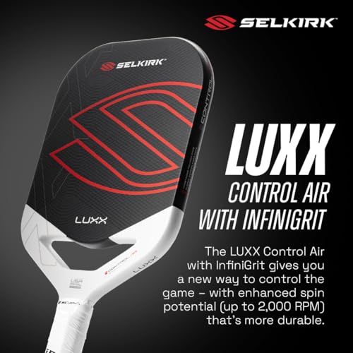 Pickleball Paddle Carbon Fiber LUXX Control Invikta Shape - Black