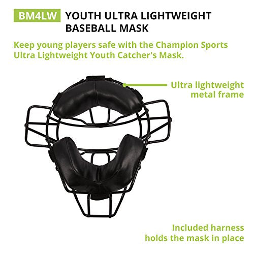 Youth Lightweight Umpire & Catcher’s Facemask - Adjustable Baseball Helmet