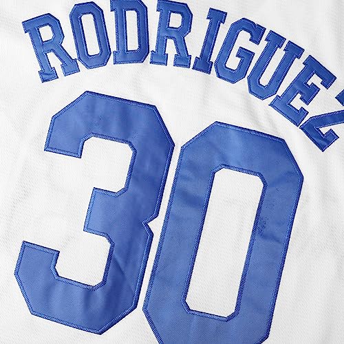 Baseball Jersey Shirt - Benny 'The Jet' Rodriguez #30 Mesh Polyester S-3XL 3X-Large White Blue Variation