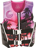 Youth Neoprene Life Vest for 50-90 lbs - US Coast Guard Approved, Adjustable Beach Scene Design