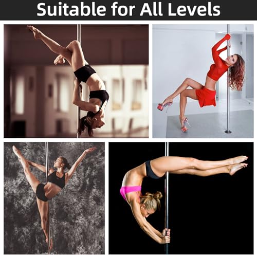 Fixed Dance Pole 45mm - CE Certified Spinning & Static Mode - Silver