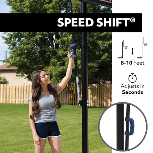 Lifetime Portable Basketball Hoop with 48 Inch Backboard & Adjustable Height 8-10 ft