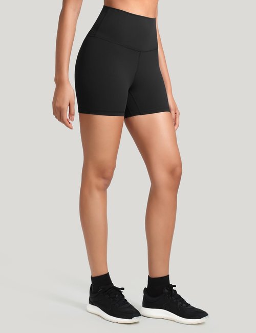 HeyNuts Biker Shorts - High Waisted Compression Workout Shorts | 4''/6'' Sizes Available