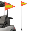 Bike Flag with Pole for Safety, High Visibility Double-sided Reflective Bicycle Flag, Tear-Resistant Waterproof Orange Triangle Golf Cart Wheelchair Flag (Telescopic 20-120cm)