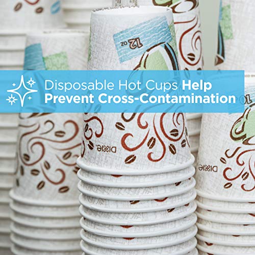 Georgia-Pacific Dixie PerfecTouch 20 oz Coffee Cups - Coffee Haze Design, 500 Count (25 Per Sleeve, 20 Sleeves Case) - Coffee Design