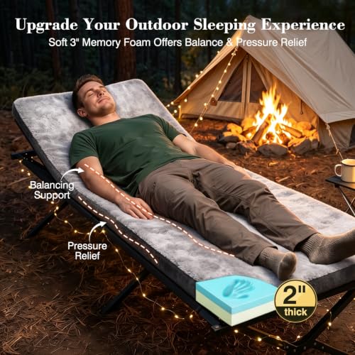 Small Single Thick Foam Camping Sleeping Pad - 75"L x 28"W - Flantree