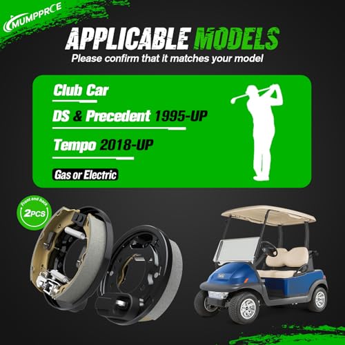 MUMPPRCE Rear Brake Assembly for Club Car Golf Carts - Driver & Passenger Side OEM Replacement