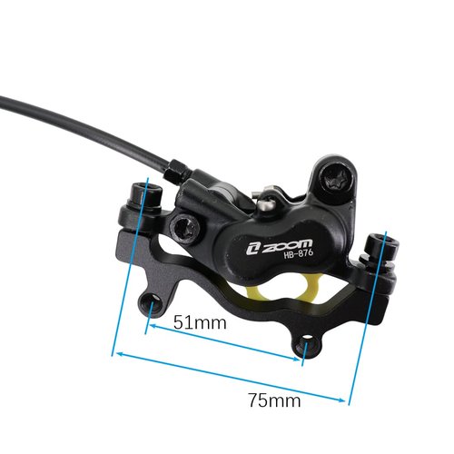 DJC 4 Pistons Hydraulic Brake Caliper MTB with Bike Floating Rotor Disc 160mm Left Front Right Rear Oil Brake HB876 (1# Black and Rotor Pair)