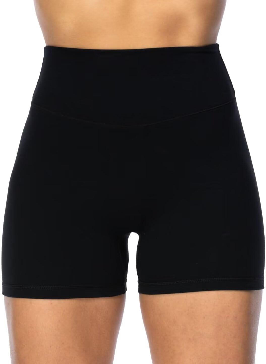 Sunzel Women's High Waisted Butt Scrunch Shorts - Tummy Control Biker Shorts for Gym & Yoga