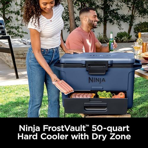 Ninja FrostVault 50QT Hard Cooler with Storage Drawer - Lakeshore Blue
