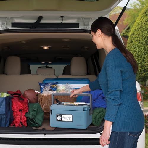8-Quart Traveling Slow Cooker with Locking Lid Blue - Portable Food Warmer