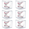6 Pack Clear Acrylic Baseball Display Cases with Invisible Stand - Suitable for Official Size Balls & More