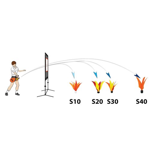 Jazzminton® Sport - 10 Sport Wind Birdies S40 - Outdoor Replacement Feather Birdies