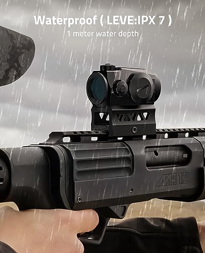 CVLIFE - 1x20mm 2 MOA Motion-Activated Scope with Co-Witness Riser - Red