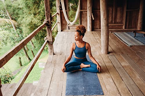 Celestial 1.5mm Eco Yoga Mat – Combo Design for Hot & Power Yoga with Carry Strap