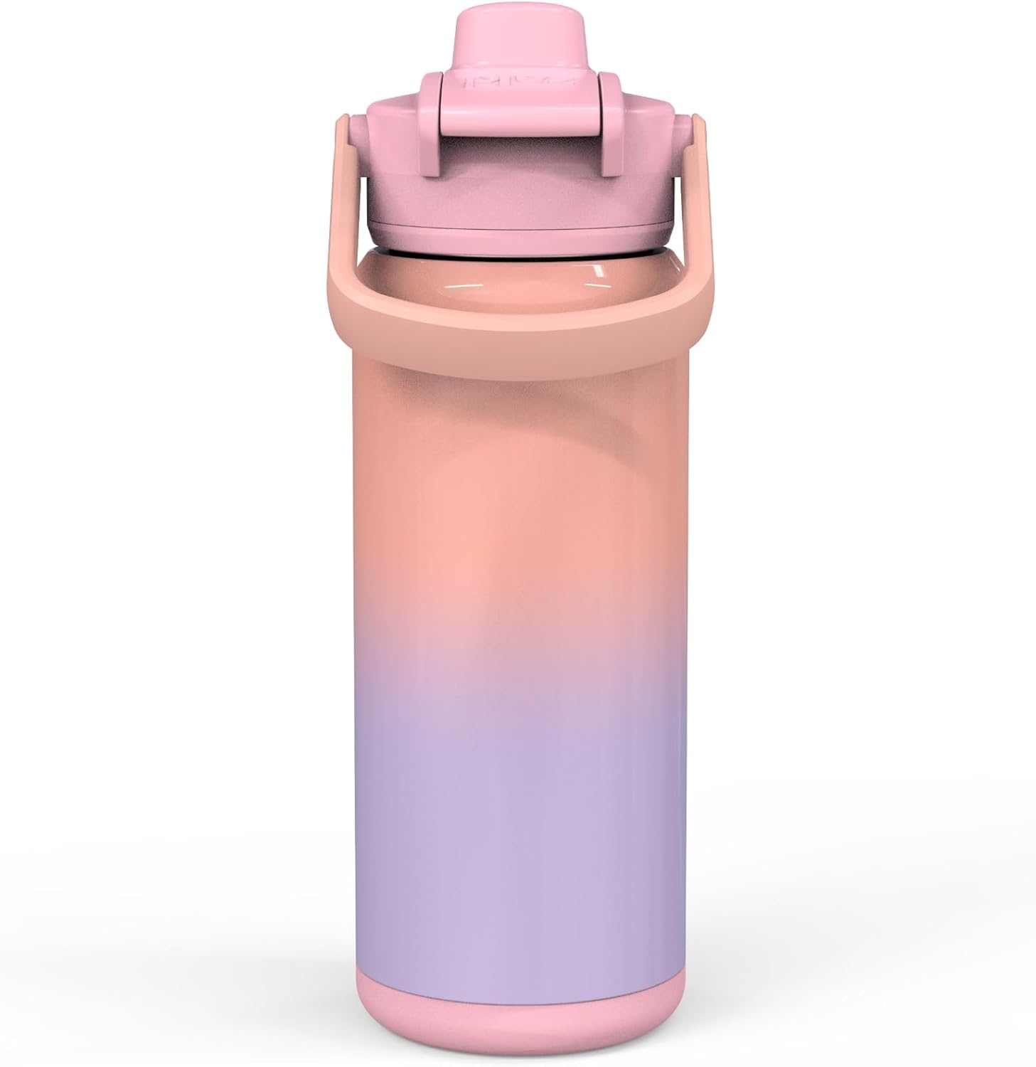 Zak Designs Beacon Insulated Bottle, Ombre Lavender - 20 oz - Durable Stainless Steel - Double-Wall Vacuum Insulation, Silicone Spout & Push-Button, Leak-Proof Lid - Dishwasher Safe