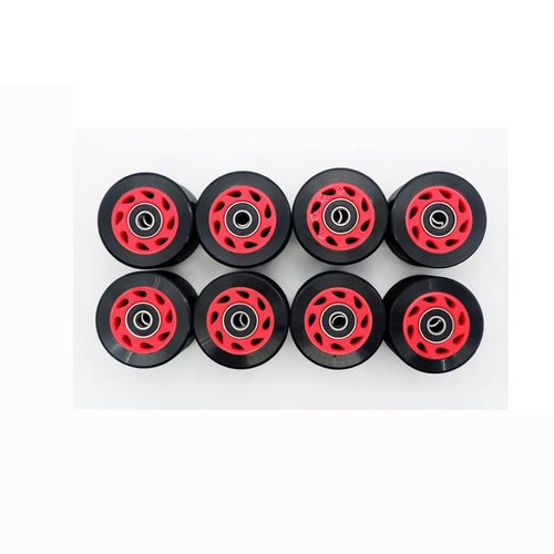 SzBlaZe 8 Pack 58mmx39mm Roller Skate Wheels 95A Quad Skate Wheels with Bearings for Outdoor Double Row Skating or Skateboard Accessories (Balck)