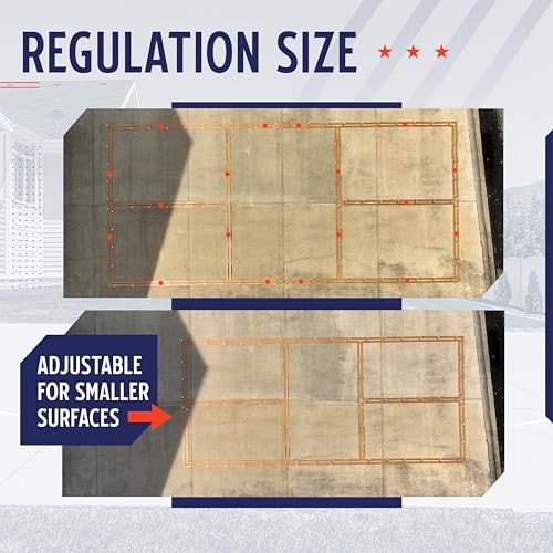 Pickleball Court Marking Kit for Driveway & Backyard - Regulation-Size Stencil & Paint Set