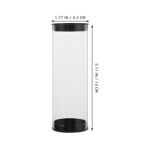 Homoyoyo 4pcs Plastic Golfs Ball Container Transparent Clear Tube Golf Ball Storage Case with Caps for Baseball Collectibles