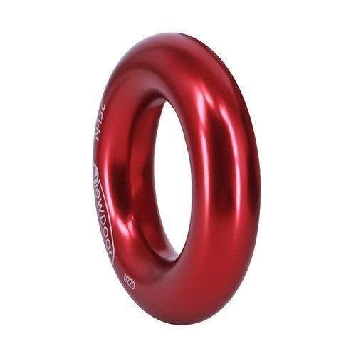 NewDoar Rappel Ring 25kN Gold Large O-Ring Rope Connector for Rock Climbing Arborist Rescue Hammock and Slackline(Red 2pcs)
