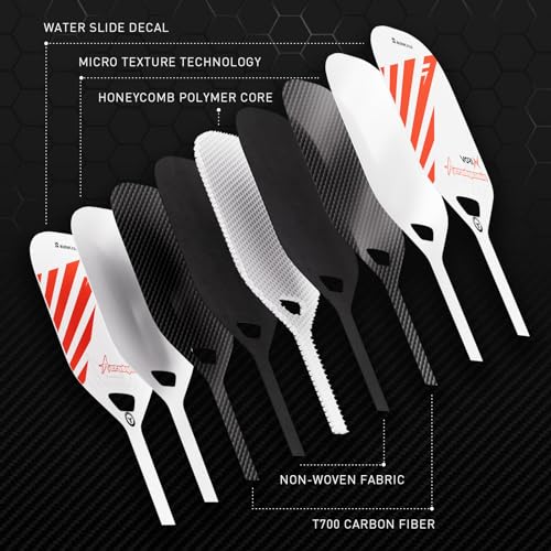 BURNCALO T700 Carbon Fiber Pickleball Paddle - Lightweight 7.8oz, High Spin & Power, 14mm Thermoformed Honeycomb Core, Edgeless Design for Intermediate Players
