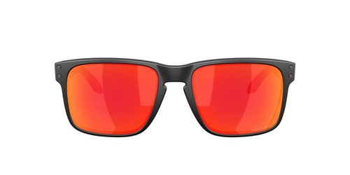 Oakley Holbrook 9102 Sunglasses (Matte Black, Prizm Ruby)
