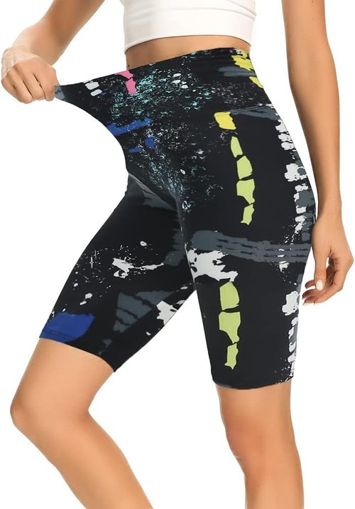 GAYHAY High Waisted Biker Shorts - Soft White Spandex for Women | Perfect for Workout, Yoga & Dance