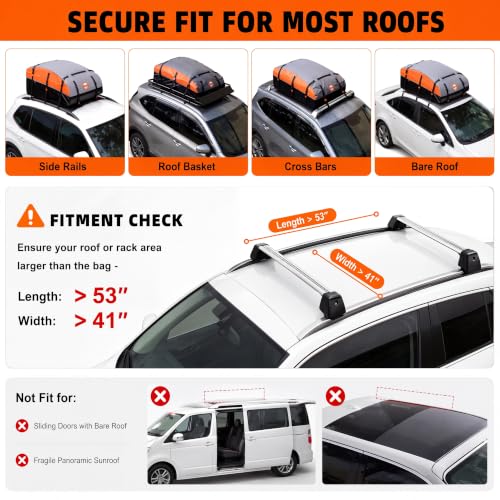 21 Cubic Waterproof Rooftop Cargo Carrier Bag - Soft Shell Vehicle Roof Bag
